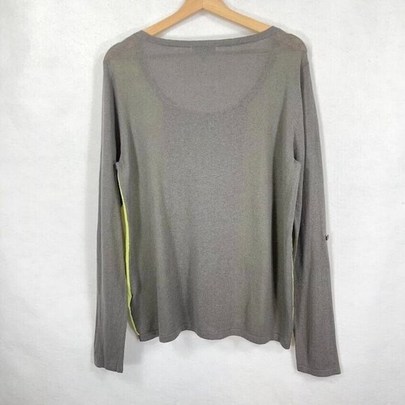 Horny Toad Color Block Pullover Sweater Lightweight Academia Boho Bold Sheer L - Picture 3 of 5